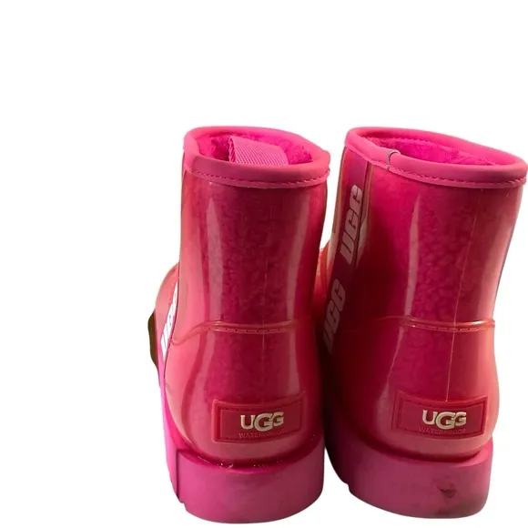 UGG CLASSIC CLEAR MINI ROCK ROSE WATERPROOF WOMEN'S BOOTS SIZE US 7/UK 5/ EU 38