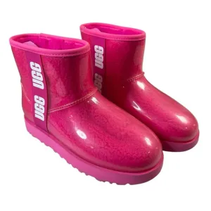 UGG CLASSIC CLEAR MINI ROCK ROSE WATERPROOF WOMEN'S BOOTS SIZE US 7/UK 5/ EU 38