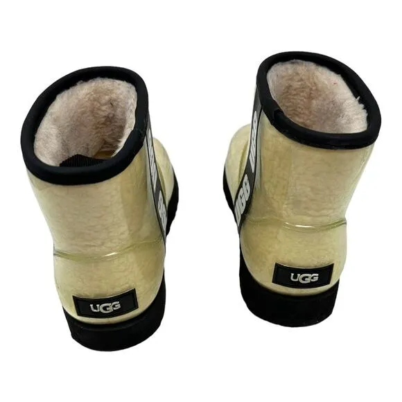 Ugg Classic Clear Mini Waterproof Boots Natural/Black Size 6