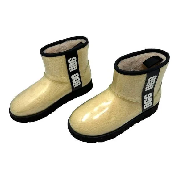 Ugg Classic Clear Mini Waterproof Boots Natural/Black Size 6