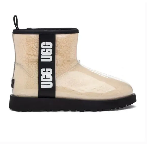 Ugg Classic Clear Mini Waterproof Boots Natural/Black Size 6