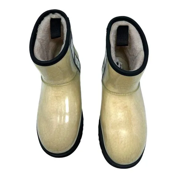 Ugg Classic Clear Mini Waterproof Boots Natural/Black Size 6