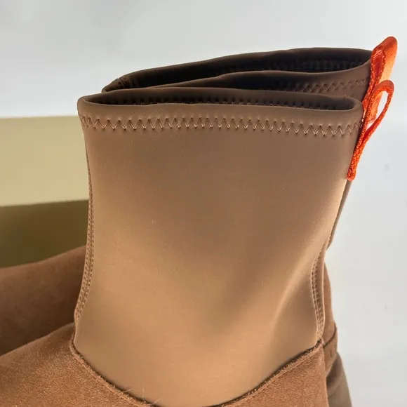 Ugg‎ Classic Dipper Platform Boots 12 Chestnut Brown Suede Sheepskin Women NEW