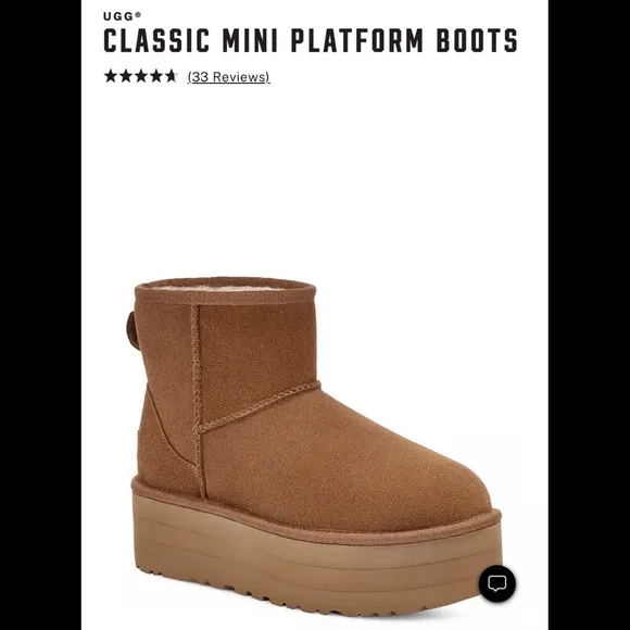 UGG classic mini platform boots chestnut