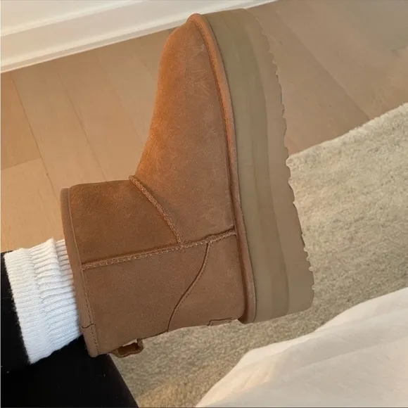 UGG CLASSIC MINI PLATFORM BOOTS NWT NIB Chestnut 8 🖤 BLOGGERS FAV | TIK TOK