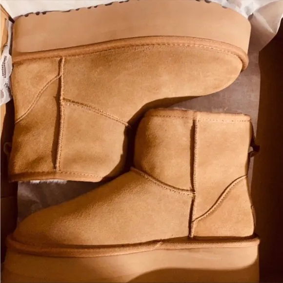 UGG CLASSIC MINI PLATFORM BOOTS NWT NIB Chestnut 8 🖤 BLOGGERS FAV | TIK TOK