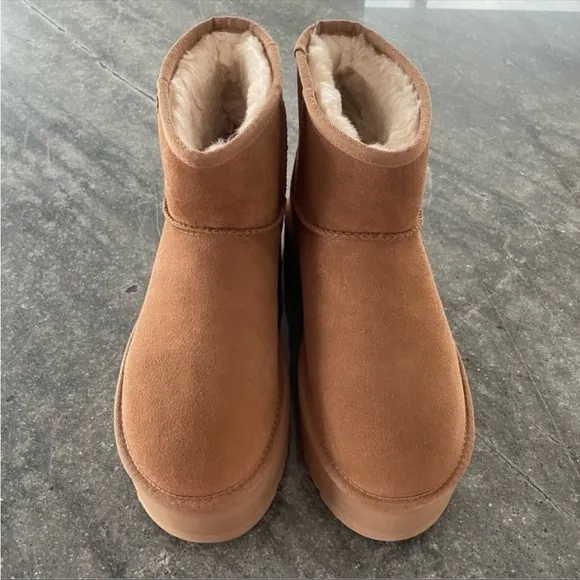 UGG CLASSIC MINI PLATFORM BOOTS NWT NIB Chestnut 8 🖤 BLOGGERS FAV | TIK TOK