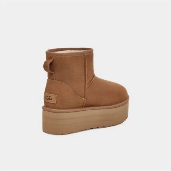 UGG CLASSIC MINI PLATFORM BOOTS NWT NIB Chestnut 8 🖤 BLOGGERS FAV | TIK TOK