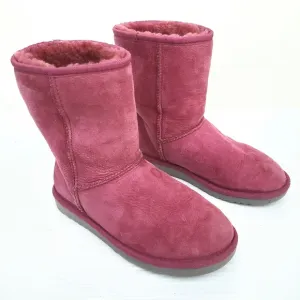 UGG Classic Short 5825 magenta fur lined boots