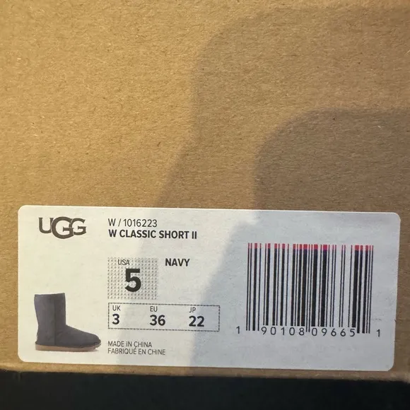 UGG Classic Short II Navy Boots