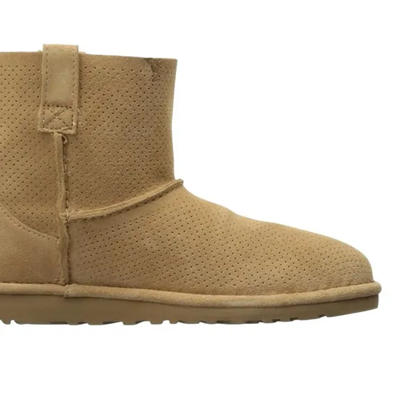 Ugg classic unlined mini perforated brown boots size 8