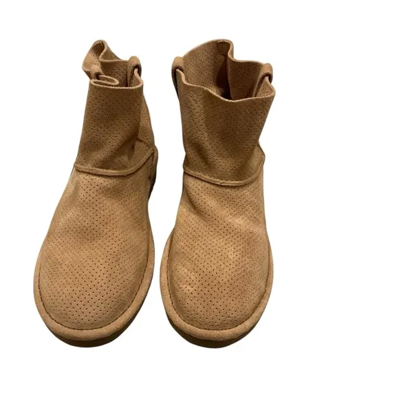 Ugg classic unlined mini perforated brown boots size 8