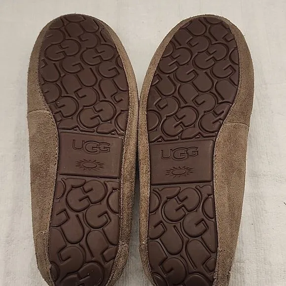UGG DAKOTA AUSTRALIAN MOCCASIN SLIPON LOAFER SUEDE🐑WOOL🐑INSOLE LADIES 10 NWOB