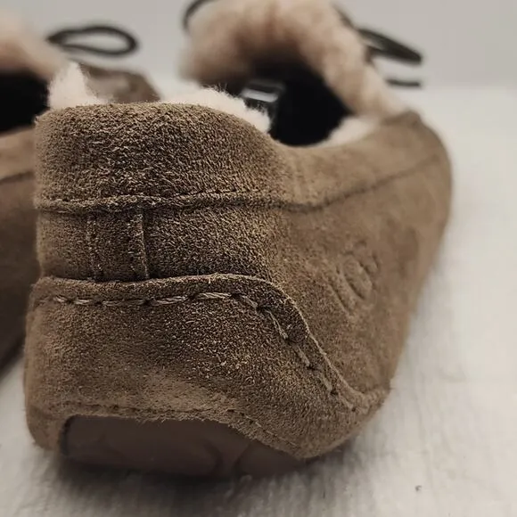 UGG DAKOTA AUSTRALIAN MOCCASIN SLIPON LOAFER SUEDE🐑WOOL🐑INSOLE LADIES 10 NWOB
