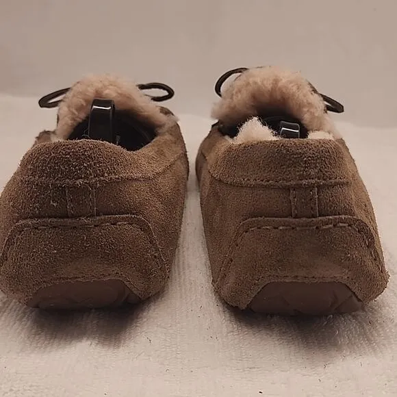 UGG DAKOTA AUSTRALIAN MOCCASIN SLIPON LOAFER SUEDE🐑WOOL🐑INSOLE LADIES 10 NWOB