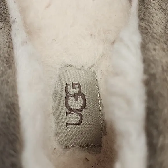 UGG DAKOTA AUSTRALIAN MOCCASIN SLIPON LOAFER SUEDE🐑WOOL🐑INSOLE LADIES 10 NWOB