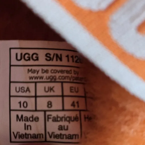 UGG Disco Knot Mandarin Orange Fluffy Platform Sandals