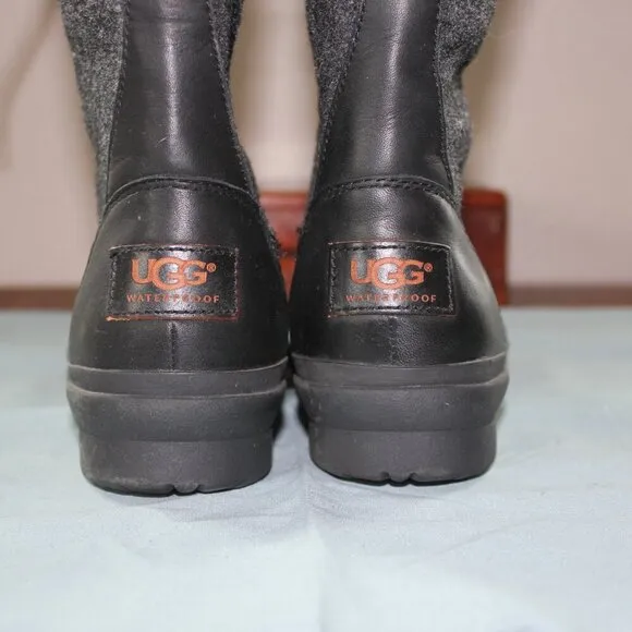 UGG Elvia Tall Black Boots Size 6