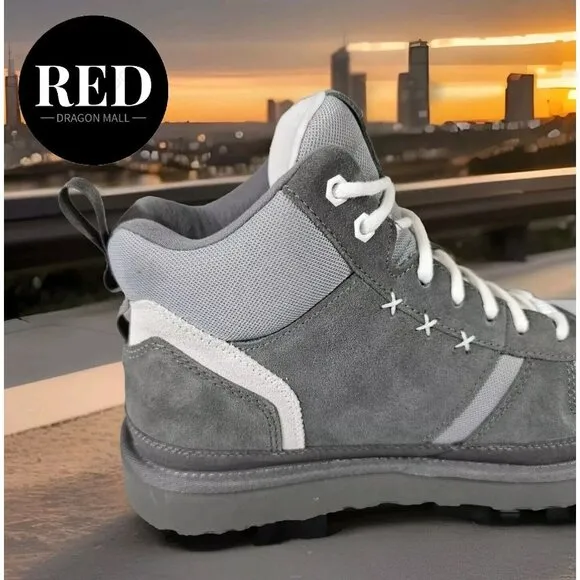 UGG Highland Hi Heritage Gray/White Sneaker Boots - Men's Size 9