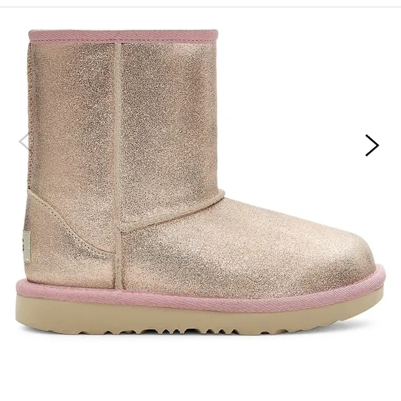 Ugg | Kid's Classic II Metallic Glitter Boots In Pink