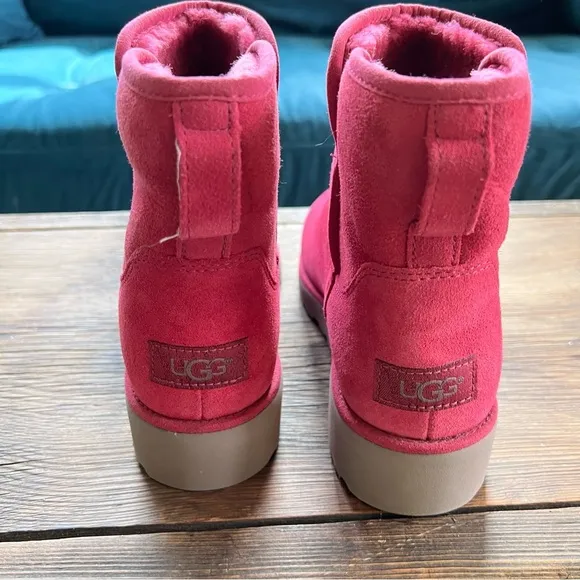 UGG KRISTEN MINI II BOOTS PINK SIZE 7 NWOT