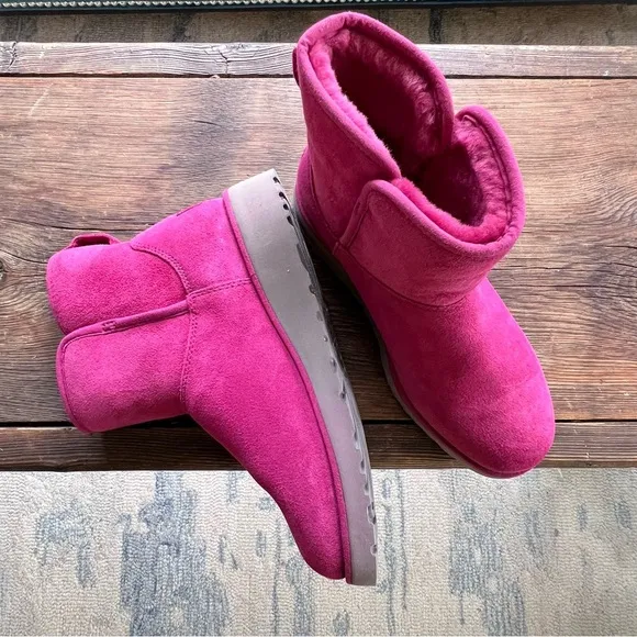 UGG KRISTEN MINI II BOOTS PINK SIZE 7 NWOT