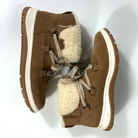 UGG Lakesider Heritage Waterproof Sneaker Boots Chestnut 6.5 9.5 NEW 1143836