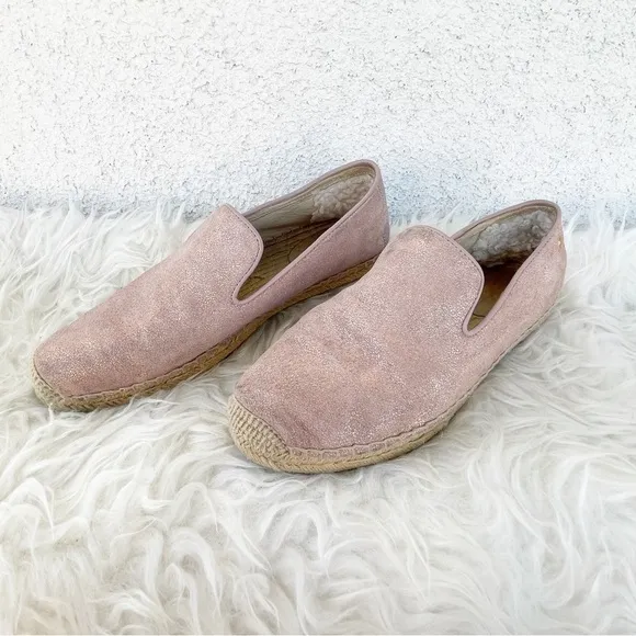 UGG Sandrinne II Espadrille Loafers Metallic Rose Pink 10