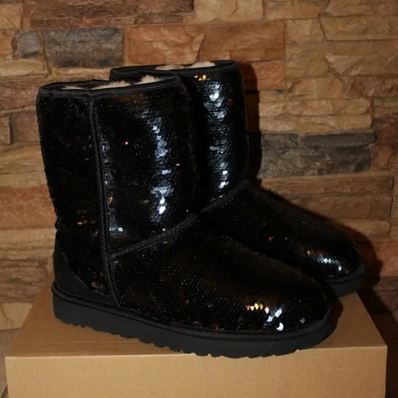 UGG SEQUIN SPARKLE‎ Classic Boots NEW
