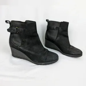 UGG sz.9 Ankle Boots Chelsey Booties Indra Waterproof Wedge Suede Fleece Lined