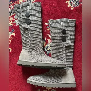 UGG Women’s Classic Cardi Knit Boots, Size 9