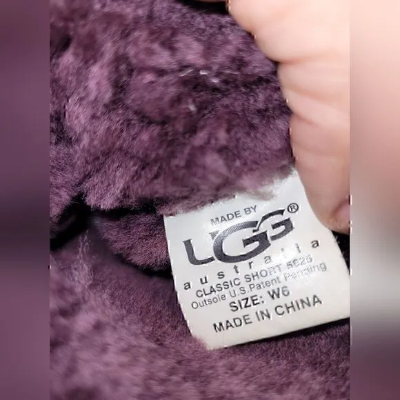 Ugg Classic Short II Boot in Purple. Sz W6