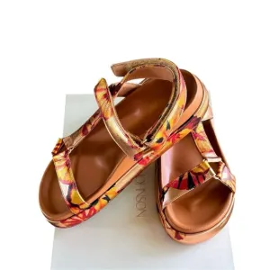 ULLA JOHNSON Astra Sandal in Rose Gold Leather NWB Size 40