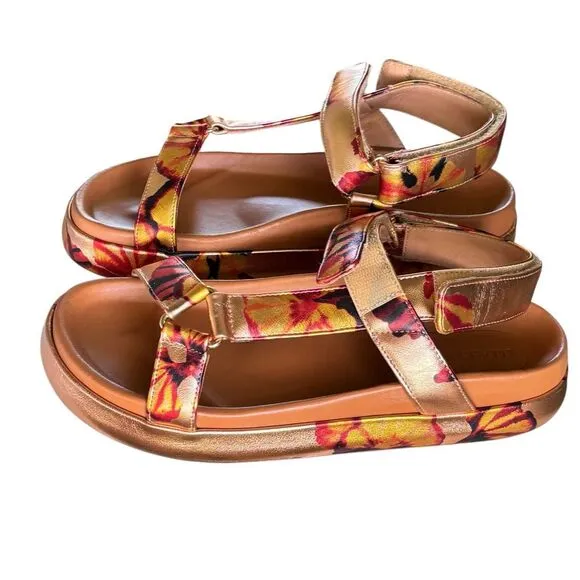 ULLA JOHNSON Astra Sandal in Rose Gold Leather NWB Size 40