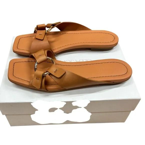 Ulla Johnson Women's Ring Leather Sandals in Pecan Brown NWB Size 37
