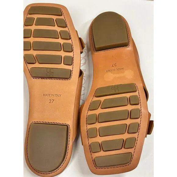Ulla Johnson Women's Ring Leather Sandals in Pecan Brown NWB Size 37