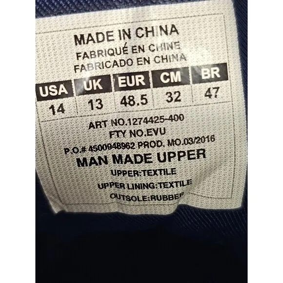 Under Armor Curry 2.5 'Dub Nation' Team Royal/Midnight Navy1274425-400 Size 14