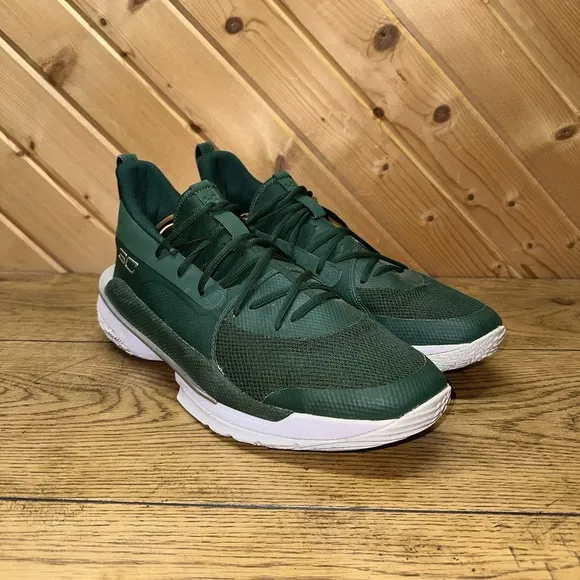 Under Armour Steph Curry 7 Team Forest Green Men's Size 15 Shoe Basketball