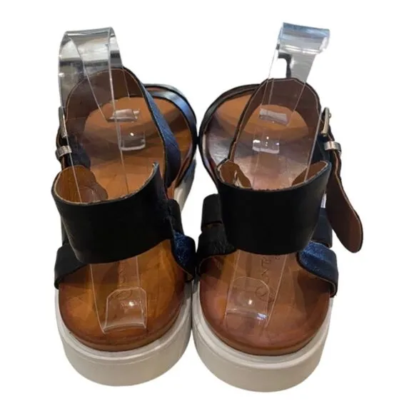 UNITY IN DIVERSITY Ivy 06 Women's Black Leather Sandals NEW 41 9.5 10
