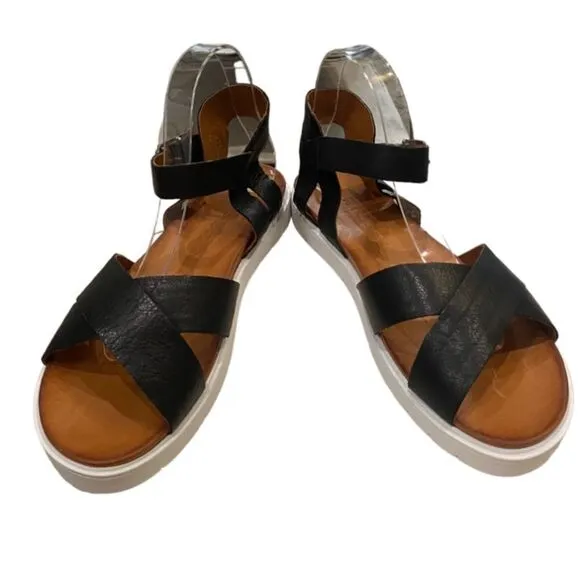 UNITY IN DIVERSITY Ivy 06 Women's Black Leather Sandals NEW 41 9.5 10