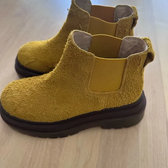 Urban Outfitters Yellow Chelsea Ankle Boots
