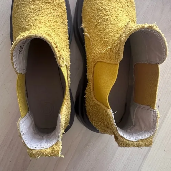 Urban Outfitters Yellow Chelsea Ankle Boots