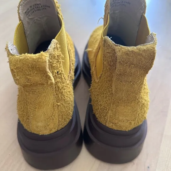 Urban Outfitters Yellow Chelsea Ankle Boots