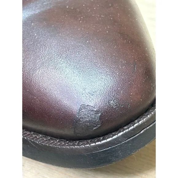 US11 Jack Erwin Mens Brown Leather Pointed Toe Pull On Chelsea Boots