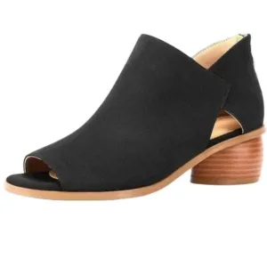 V shaped cut out open toe bootie sz 8.5