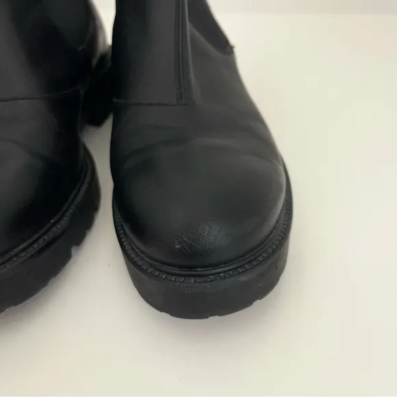 Vagabond Kenova Lug Sole Black Leather Pull On Chunky Ankle Chelsea Boots Size 7