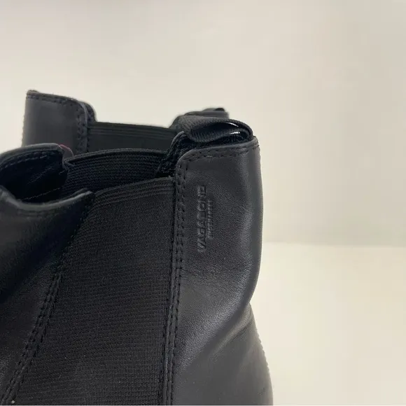 Vagabond Kenova Lug Sole Black Leather Pull On Chunky Ankle Chelsea Boots Size 7