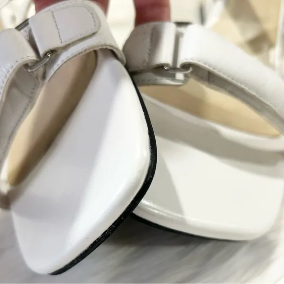 Vagabond Nellie Leather Strappy Wedge Sandals in White 11