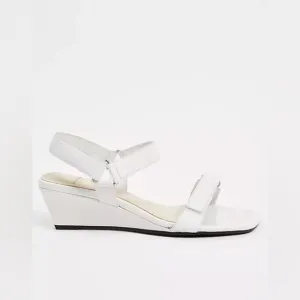 Vagabond Nellie Leather Strappy Wedge Sandals in White 11
