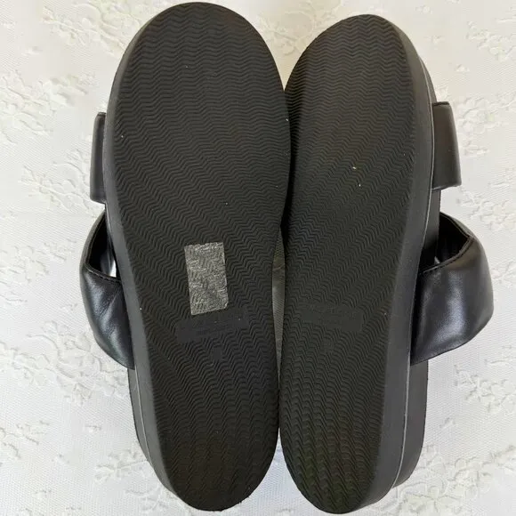 Vagabond Shoemakers Black Leather Slide Sandals - Size 39